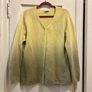 Ombre Cozy Wool Green Retro Cardigan size14